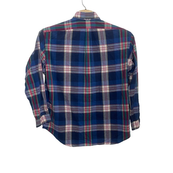 Ralph‎ Lauren XL Plaid Long Sleeve Blake Button Up 100% Cotton Blue Green Red - Picture 5 of 5